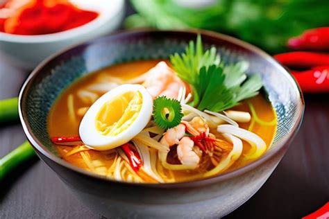  Laksa Johor: Une Symphonie épicée et crémeuse de saveurs malaisiennes !